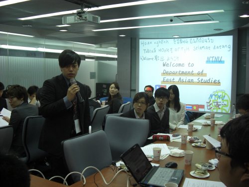 101學年度　11月21日　日本東亞研究博碩士生臺灣研習團交流座談會